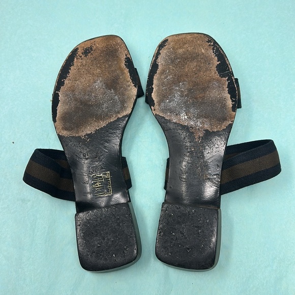 GUCCI Web Accent Canvas Slides Women's Size 36 - Picture 10 of 13